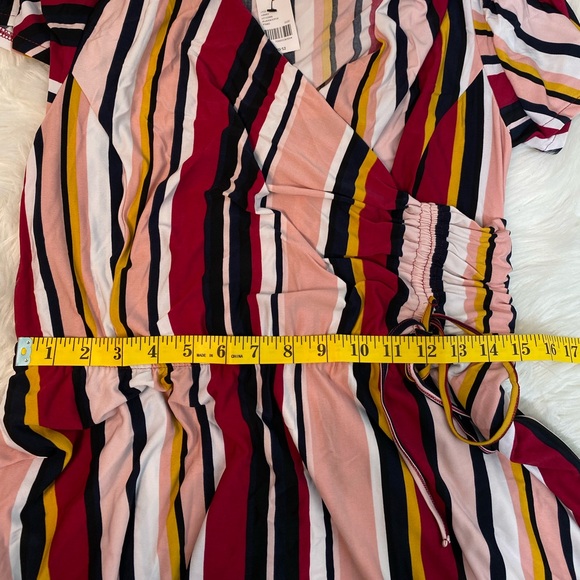 #516 LANE BRYANT Striped Asymmetrical Dress size 10/12 NWT - Picture 8 of 11